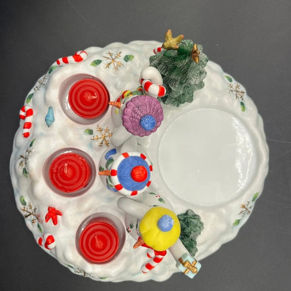 Partylite Snowbell Candle Holder P7650 Christmas Snowmen Retired 10